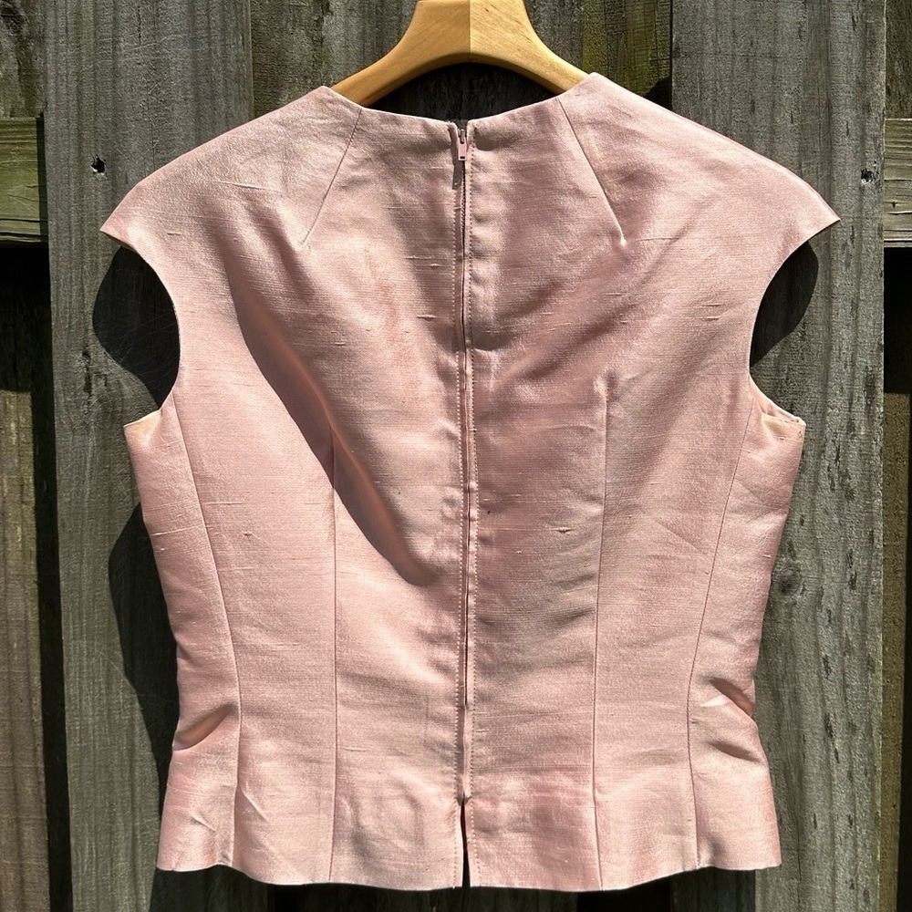 Vintage Briny Marlin Women's Pink Silk Jacket Set Union Made in USA! - Picture 16 of 16